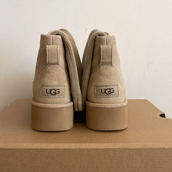 UGG Classic Ultra Mini Sock’D Platform Mustard Seed USA Women Size 8/UK6/EU39 - Picture 9 of 14
